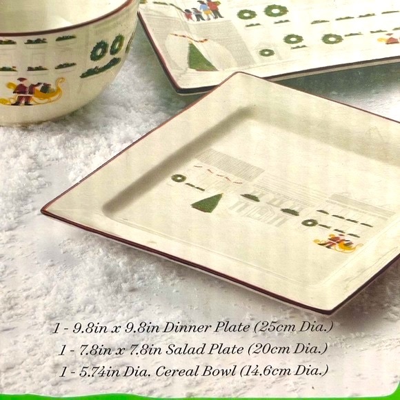 MARTHA STEWART 2015 COLLECTION🎄3-Piece Holiday in the City Place Setting NWT - Picture 7 of 10